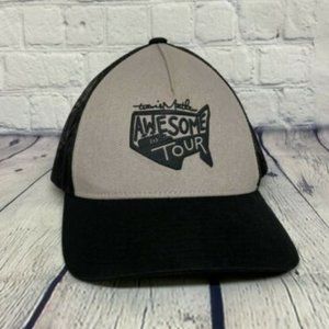 Travis Mathew Hat Cap Snapback Gray Black Awesome Tour Golf Trucker Mesh Promo